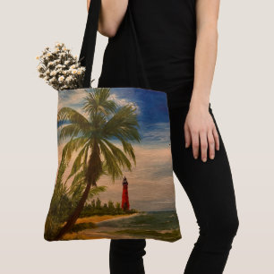 Bolso De Tela Playa y faro de la costa este, por Gary Poling
