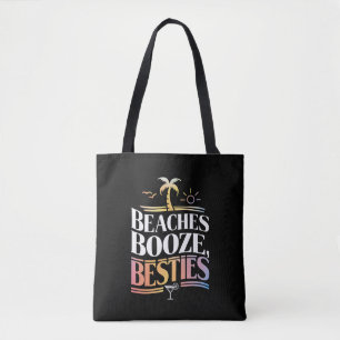 Bolso De Tela Playas, alcohol y amigas árbol de coco verano