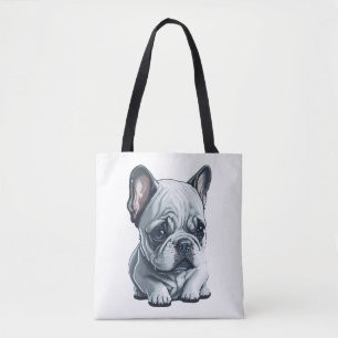 Bolso De Tela Playas de bulldog francés