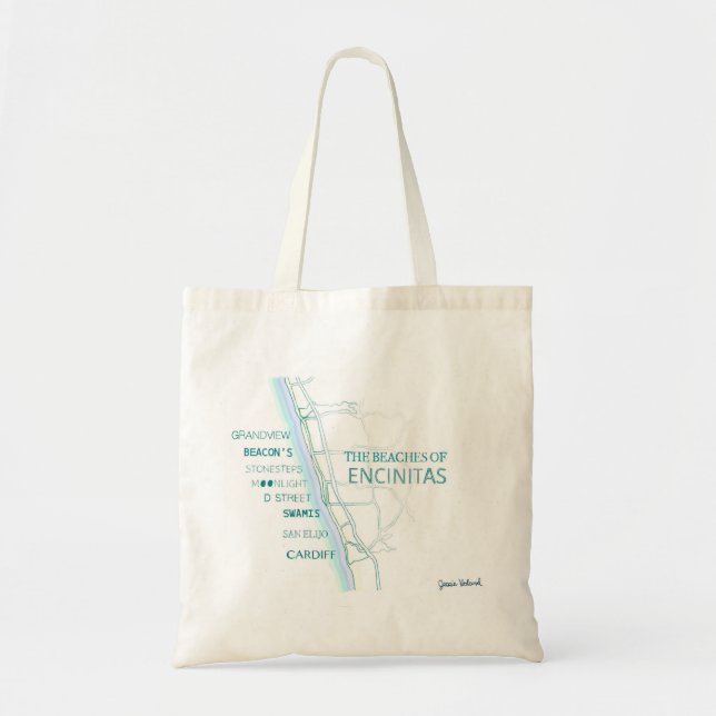 Bolso De Tela Playas del diseño de Encinitas (Frente)