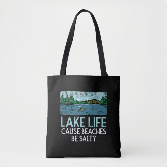 Bolso De Tela Playas Salty de Lake Life (Anverso)
