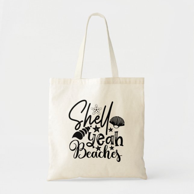 Bolso De Tela Playas Shell Yeah (Frente)