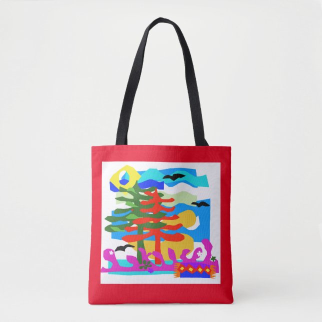 Bolso De Tela Playas - Sol y Surf - Australia - Azul (Anverso)