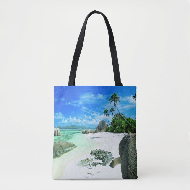 Bolso De Tela Playas tropicales | Isla de la Digue (Anverso)