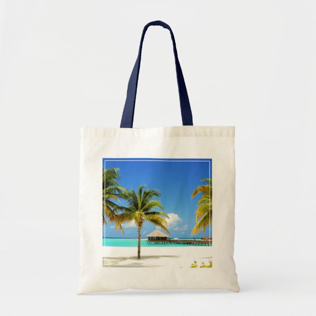 Bolso De Tela Playas tropicales | Isla y Laguna, Maldivas (Frente)