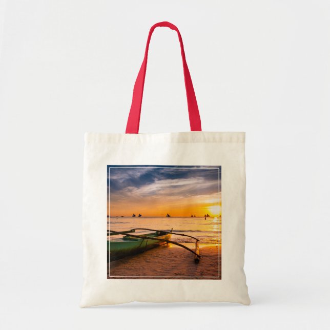 Bolso De Tela Playas tropicales | Playa Blanca de Boracay (Frente)