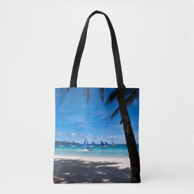 Bolso De Tela Playas tropicales | White Beach Boracay Philippine (Anverso)