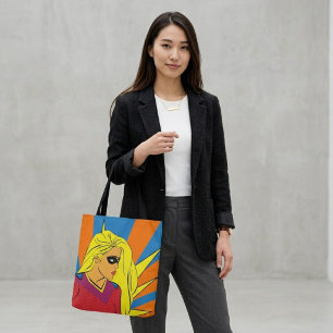 Bolso De Tela Playful Comic Print Tote Bag