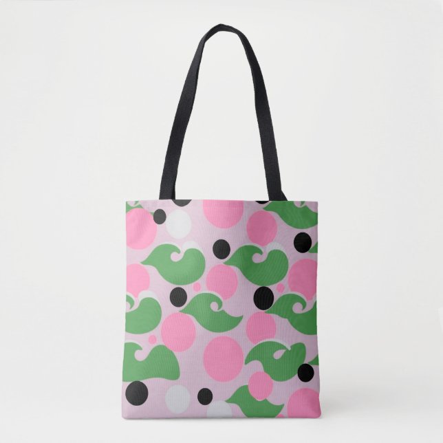 Bolso De Tela Playful Retro Swirl Pattern (Anverso)