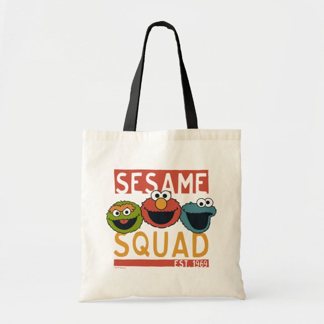 Bolso De Tela Plaza Sésamo - Escuadrón Sésamo (Frente)