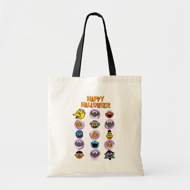 Bolso De Tela Plaza Sésamo - ¡Feliz Halloween! (Frente)