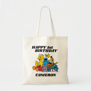 Bolso De Tela Plaza Sésamo Pals Primer Cumpleaños