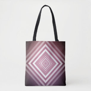 Bolso De Tela Plazas modernas de degradado rosa y blanco