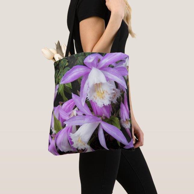 Bolso De Tela Pleione Windowsill Orchids Floral (Detalle)