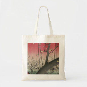 Bolso De Tela Plum Estate Japonés Edo Woodblock Plum
