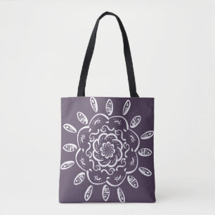 Bolso De Tela Plum Mandala