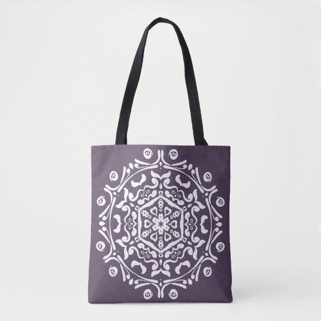 Bolso De Tela Plum Mandala (Anverso)