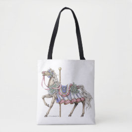 Bolso De Tela Pluma del caballo del carrusel del invierno y la