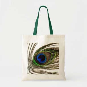 Bolso De Tela Pluma del pavo real