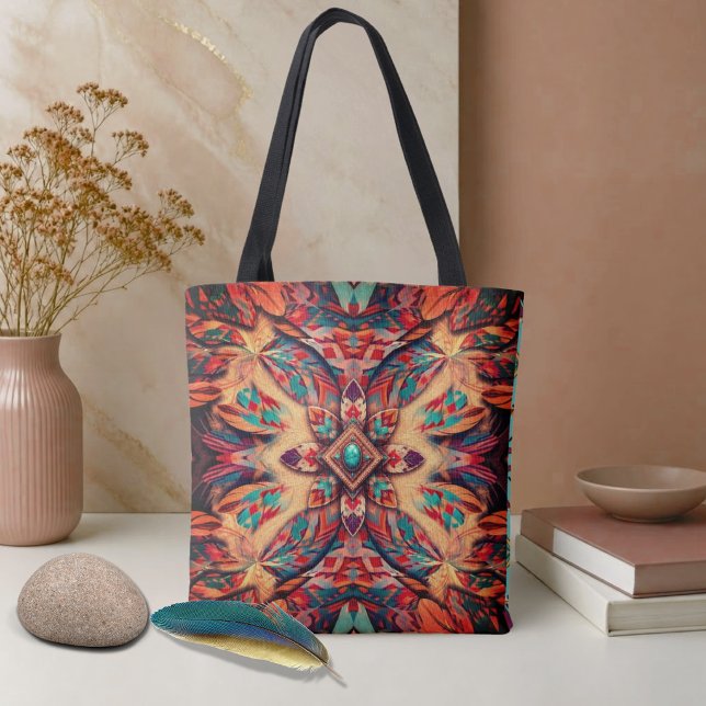 Bolso De Tela Plumas arremolinadas del suroeste (Subido por el creador)