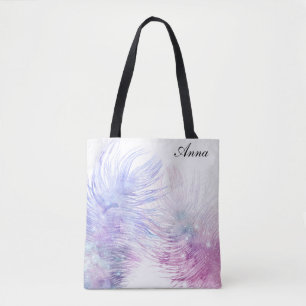 Bolso De Tela *~* Plumas celestes místicas místicas Pastel có