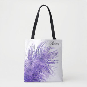 Bolso De Tela *~* Plumas celestiales de la Lavanda Pastel Cósmi