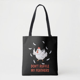 Bolso De Tela Plumas de Pollo