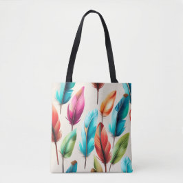 Bolso De Tela Plumas Destellantes