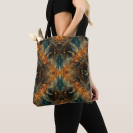Bolso De Tela Plumas marrones brillantes