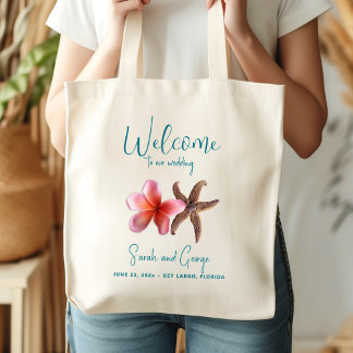 Bolso De Tela Plumeria de Starfish Gracias a doble cara