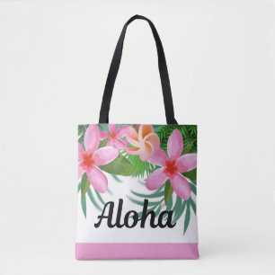 Bolso De Tela Plumeria rosa tropical Aloha II Tote Bag