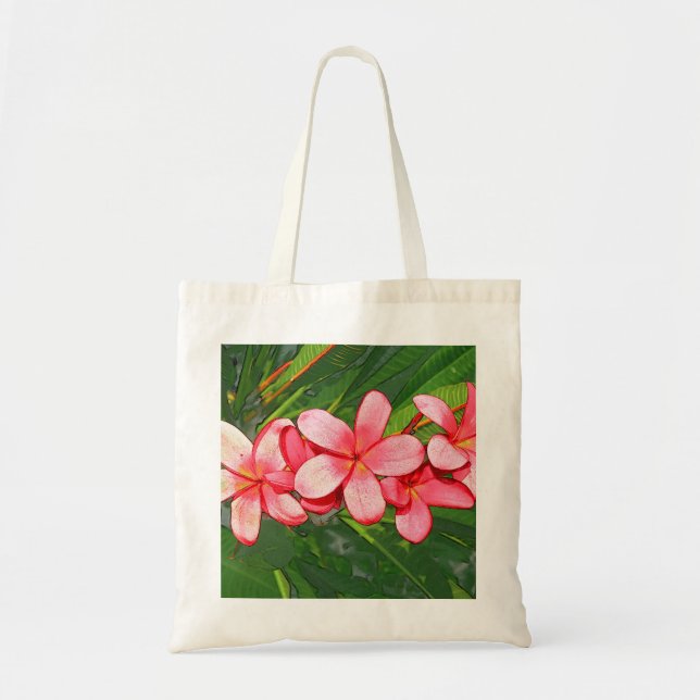 Bolso De Tela Plumerias (Frente)