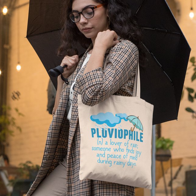 Bolso De Tela Pluviophiophile Rain Lover Cute Rainy Day (Subido por el creador)