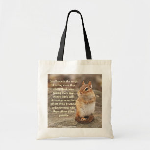 Bolso De Tela Poca cita Totebag de la excelencia del Chipmunk