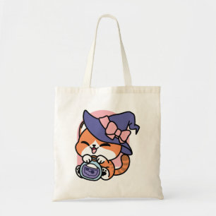 Bolso De Tela Poción de Bruja Atigrada – Diseño de Gato de Hallo