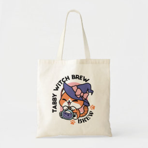 Bolso De Tela Poción de Bruja Atigrada – Diseño de Gato de Hallo