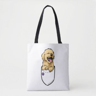 Bolso De Tela Pocket Puppiez - Golden Retriever