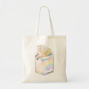 Bolso De Tela Pocket Rainbow Unicorn