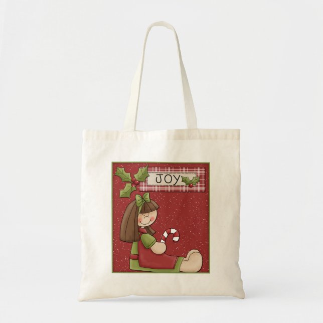 Bolso De Tela Poco ángel - diseño del navidad (Frente)