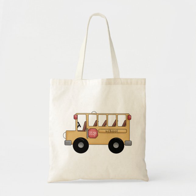 Bolso De Tela Poco autobús escolar (Frente)