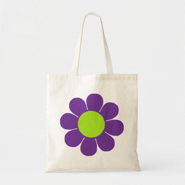 Bolso De Tela Poder de flor pop retro (Frente)