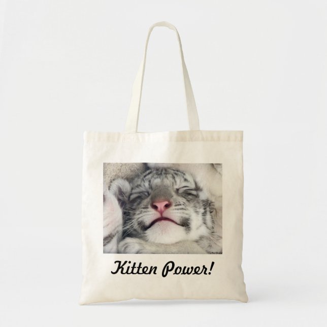 Bolso De Tela ¡Poder del gatito! (Frente)