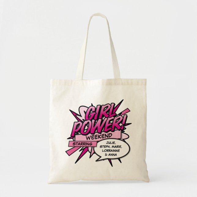 Bolso De Tela Poder Femenino Personalizado Fin de Semana de Chic (Frente)