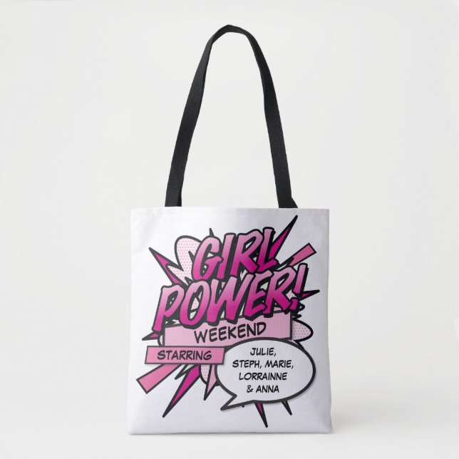 Bolso De Tela Poder Femenino Personalizado Fin de Semana de Chic (Anverso)
