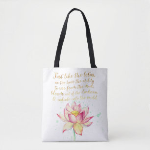 Bolso De Tela Poderosa cita postivista con Lotus