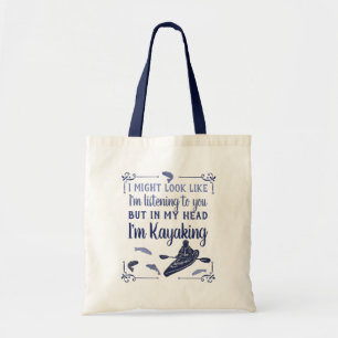 Bolso De Tela Podría parecer que estoy escuchando el kayak grac
