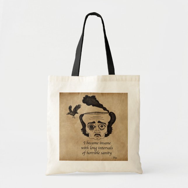 Bolso De Tela Poe insano (Frente)