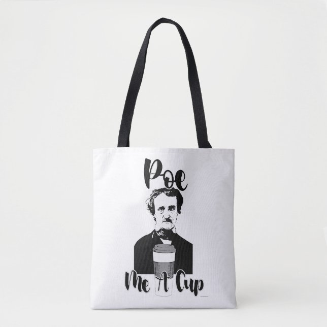 Bolso De Tela Poe Me A Cup Funny Classic Humor Art (Anverso)