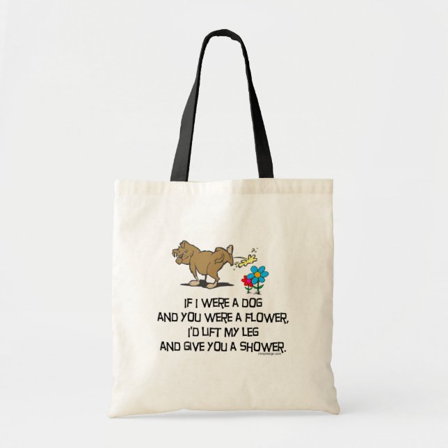 Bolso De Tela Poema de perros divertidos (Frente)
