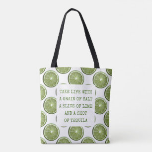 Bolso De Tela Poema Motivador de Limes & Tequila